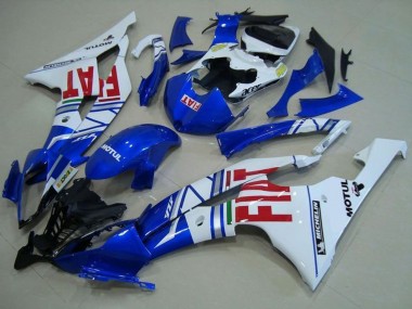 2008-2016 White Blue Red Fiat Motul Michelin Yamaha YZF R6 Motorcycle Fairings