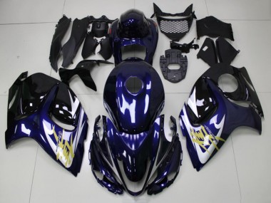 2008-2020 Dark Blue White Gold Suzuki GSXR 1300 Hayabusa Motorcycle Fairings