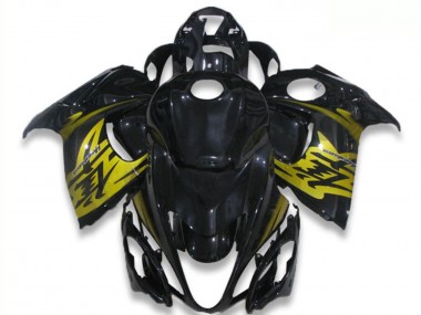 2008-2020 Glossy Black Yellow Suzuki GSXR 1300 Hayabusa Motorcycle Fairings