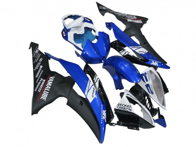 2008-2016 White Blue Matte Black Yamalube Yamaha YZF R6 Motorcycle Fairings