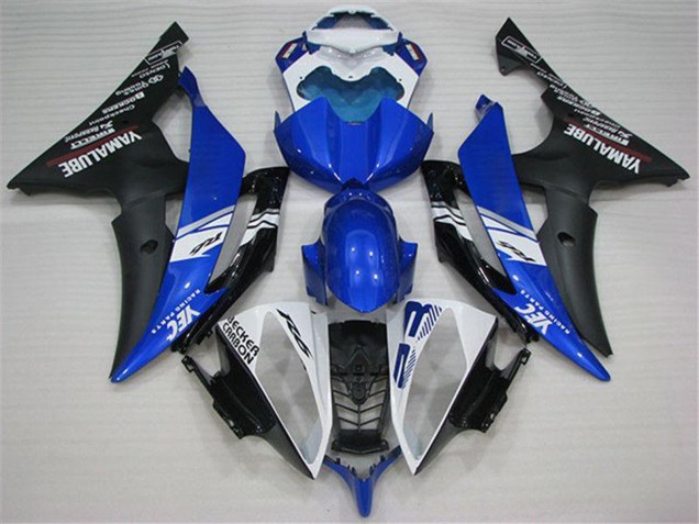 2008-2016 White Blue Matte Black Yamalube Yamaha YZF R6 Motorcycle Fairings