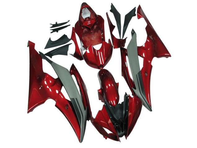 2008-2016 Red Grey Yamaha YZF R6 Motorcycle Fairings