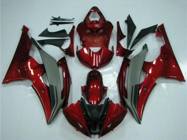 2008-2016 Red Grey Yamaha YZF R6 Motorcycle Fairings