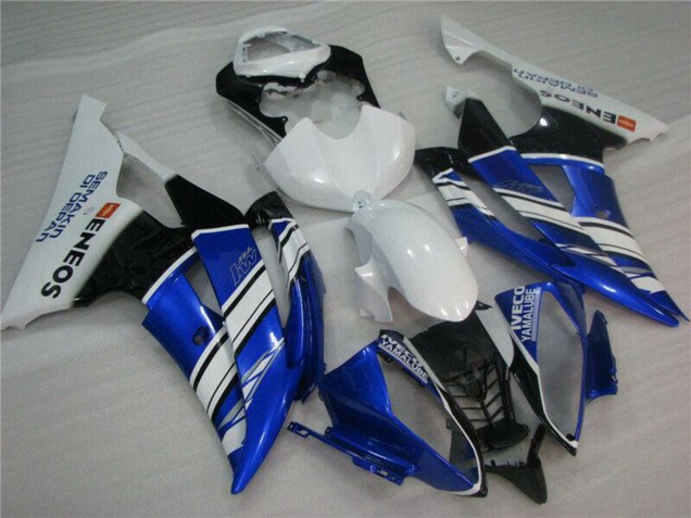2008-2016 White Blue Black ENEOS Semakin Didepan Yamaha YZF R6 Motorcycle Fairings