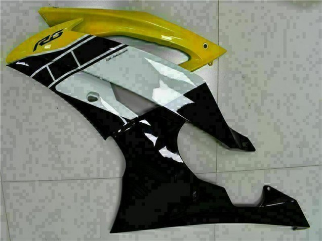 2008-2016 Yellow White Glossy Black Yamaha YZF R6 Motorcycle Fairings