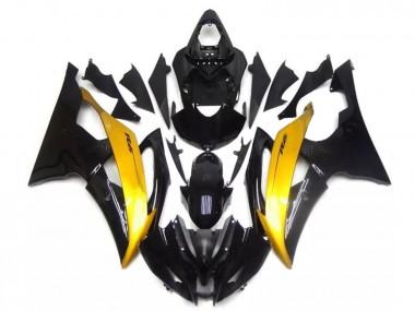 2008-2016 Gold Glossy Black Yamaha YZF R6 Motorcycle Fairing