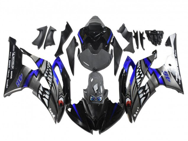 2008-2016 Blue Silver Grey Shark Yamaha YZF R6 Motorcycle Fairings