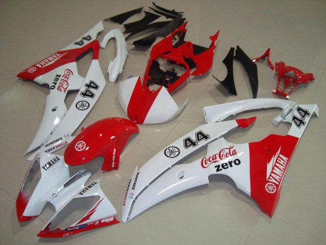 2008-2016 White Red Cocacola 44 Yamaha YZF R6 Motorcycle Fairings