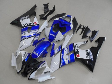 2008-2016 White Blue Glossy Black ENEOS Yamalube Yamaha YZF R6 Motorcycle Fairings