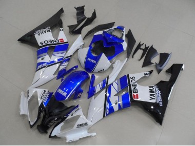2008-2016 White Blue Glossy Black ENEOS Yamalube Yamaha YZF R6 Motorcycle Fairings