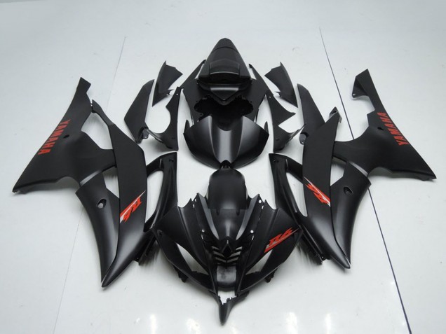2008-2016 Matte Black Red Decals Yamaha YZF R6 Motorcycle Fairings