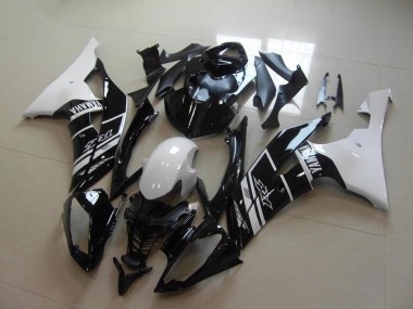 2008-2016 White Glossy Black Yamaha YZF R6 Motorcycle Fairing