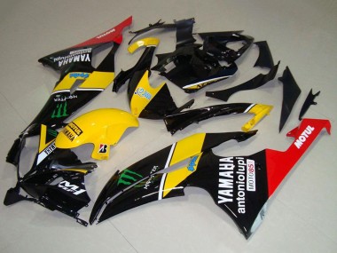 2008-2016 Yellow Red Glossy Black Green Monster Motul Yamaha YZF R6 Motorcycle Fairings