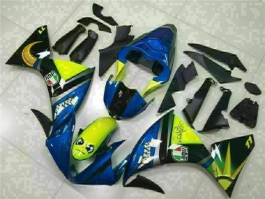 2009-2011 Blue Yellow Shark Yamaha YZF R1 Motorcycle Fairings