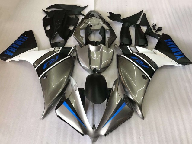 2009-2011 Silver White Blue Yamaha YZF R1 Motorcycle Fairings