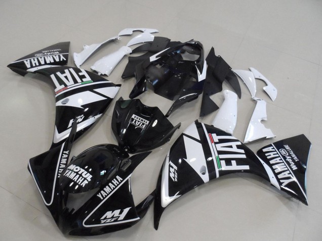 2009-2011 White Black Motul Fiat Yamaha YZF R1 Motorcycle Fairings