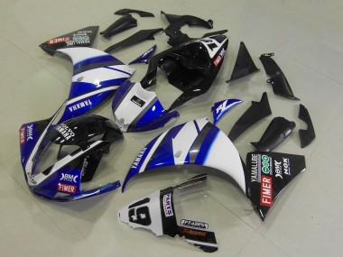 2009-2011 White Blue Black Fimer Yamalube Yamaha YZF R1 Motorcycle Fairings