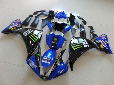 2009-2011 White Blue Black Green Monster Yamalube Graves Yamaha YZF R1 Motorcycle Fairings