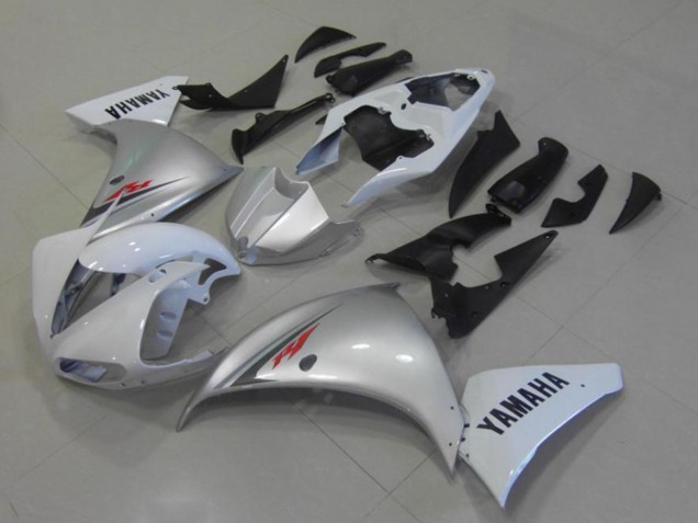 2009-2011 White Silver Yamaha YZF R1 Motorcycle Fairings