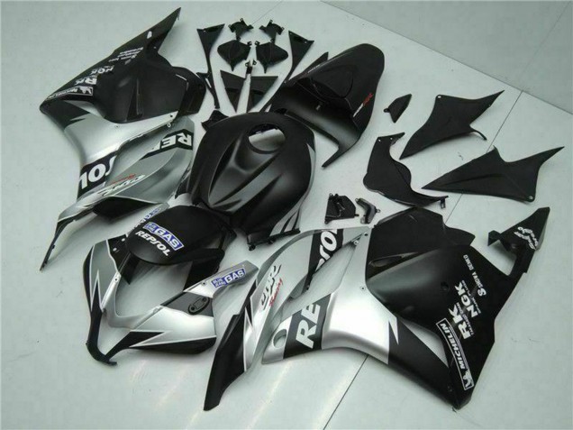 2009-2012 Silver Matte Black Repsol Honda CBR600RR Motorcycle Fairings