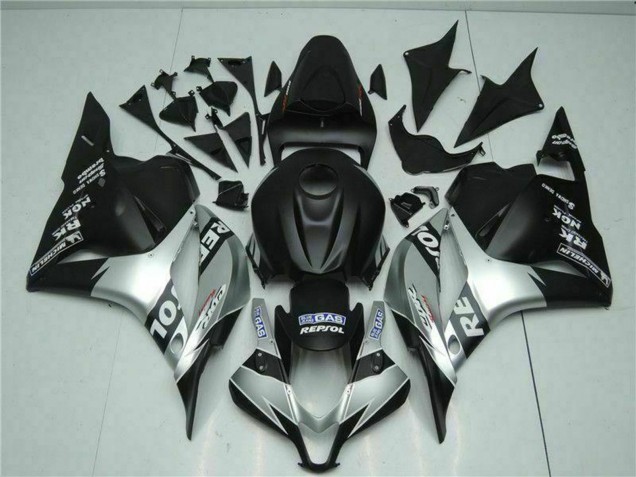 2009-2012 Silver Matte Black Repsol Honda CBR600RR Motorcycle Fairings