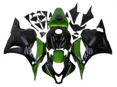 2009-2012 Black Green Honda CBR600RR Motorcycle Fairings