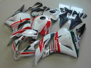 2009-2012 White Red Green Castrol Honda CBR600RR Motorcycle Fairings