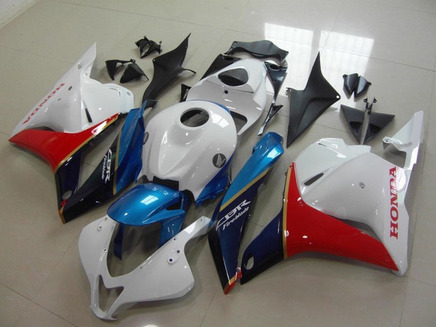 2009-2012 White Blue Red Glossy Black Honda CBR600RR Motorcycle Fairing