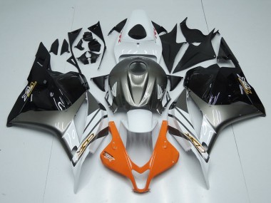 2009-2012 White Silver Orange Glossy Black Honda CBR600RR Motorcycle Fairings