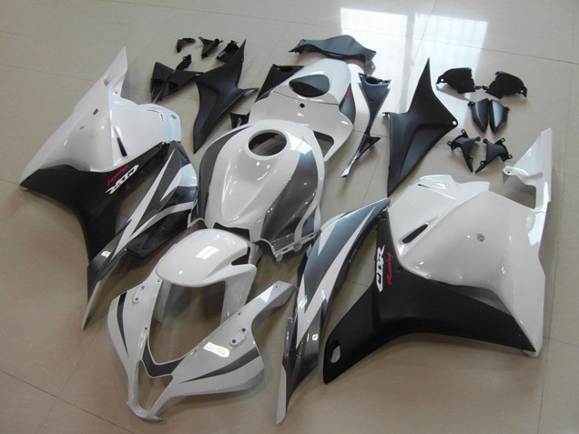 2009-2012 White Grey Matte Black Honda CBR600RR Motorcycle Fairings