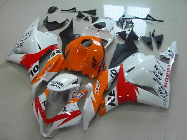 2009-2012 Orange White Red Glossy Black Repsol Honda CBR600RR Motorcycle Fairings Kit