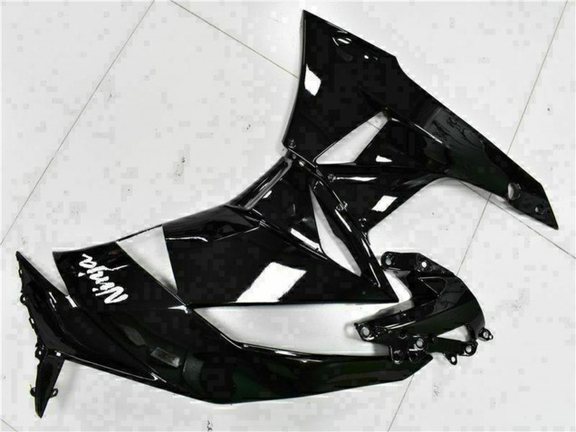 2009-2012 Glossy Black White Ninja Kawasaki ZX6R Motorcycle Fairings