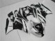 2009-2012 Glossy Black White Kawasaki ZX6R Motorcycle Fairings