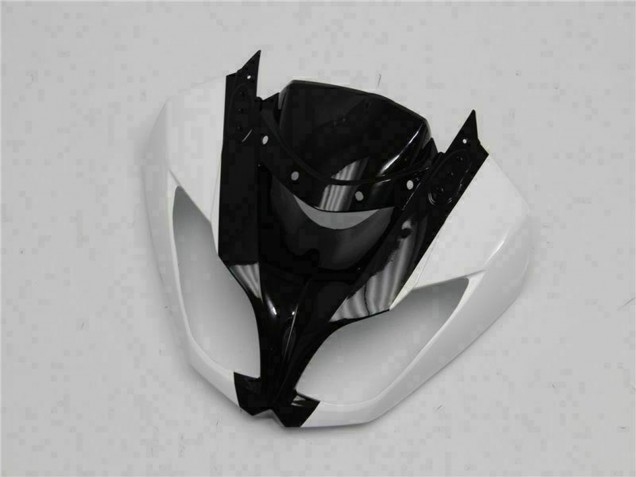 2009-2012 Glossy Black White Kawasaki ZX6R Motorcycle Fairings