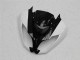 2009-2012 Glossy Black White Kawasaki ZX6R Motorcycle Fairings