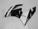 2009-2012 Glossy Black White Kawasaki ZX6R Motorcycle Fairings