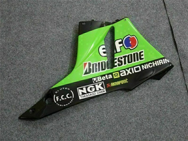 2009-2012 Green Glossy Black Elf Touch4 Bridgestone Kawasaki ZX6R Motorcycle Fairings
