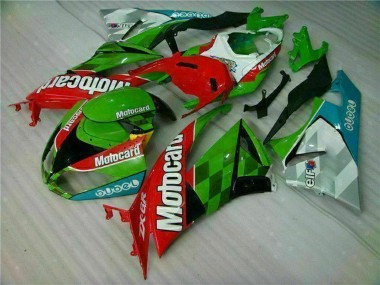 2009-2012 Green White Red Black Blue Motocard Kawasaki ZX6R Motorcycle Fairings