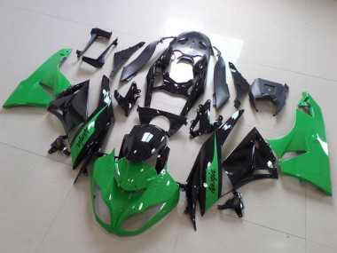 2009-2012 Green Glossy Black Kawasaki ZX6R Motorcycle Fairing