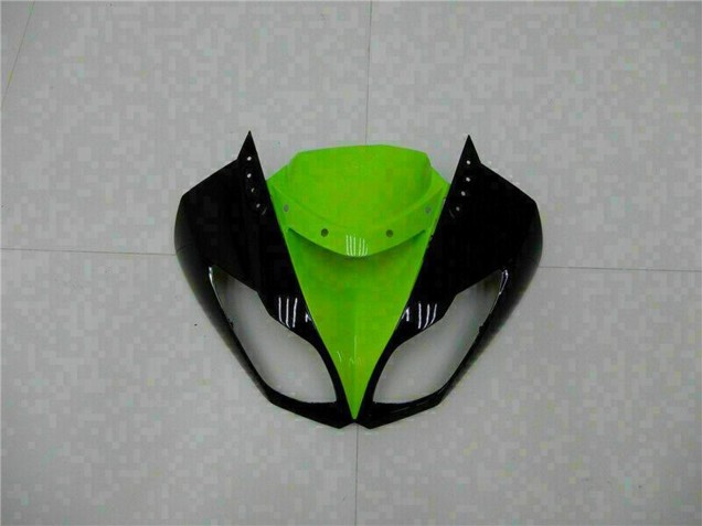2009-2012 Glossy Black Green Kawasaki ZX6R Motorcycle Fairings