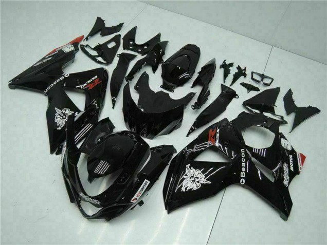 2009-2016 Glossy Black Red Beacon Motul Suzuki GSXR 1000 Motorcycle Fairings