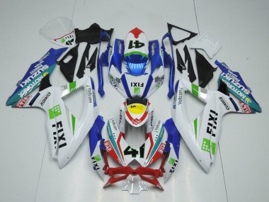 2009-2016 White Blue Yred Yellow Green Fixi 41 Suzuki GSXR 1000 Motorcycle Fairings