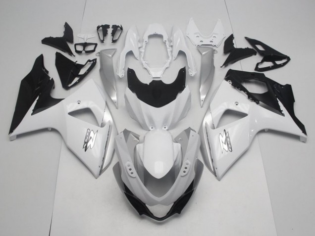 2009-2016 White Black OEM Style Suzuki GSXR 1000 Motorcycle Fairings