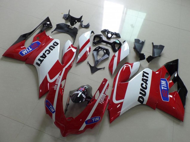 2011-2014 White Red Tim Ducati 1199 Motorcycle Fairings