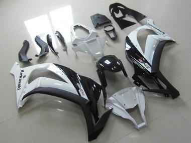 2011-2015 White Glossy Black Kawasaki ZX10R Motorcycle Fairing