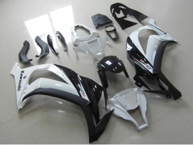 2011-2015 White Glossy Black Kawasaki ZX10R Motorcycle Fairing