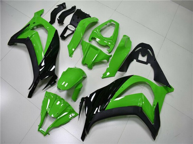2011-2015 Green Glossy Black Kawasaki ZX10R Motorcycle Fairing