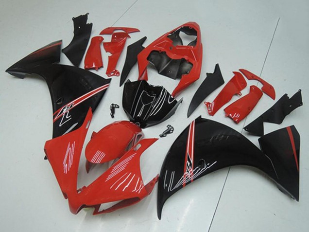 2012-2014 Red Glossy Black Yamaha YZF R1 Motorcycle Fairings
