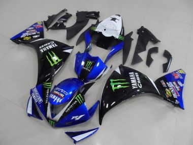 2012-2014 White Blue Glossy Black Green Graves Yamalube Monster Yamaha YZF R1 Motorcycle Fairings