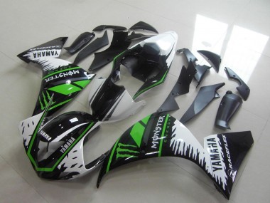 2012-2014 White Black Green Monster Yamaha YZF R1 Motorcycle Fairings